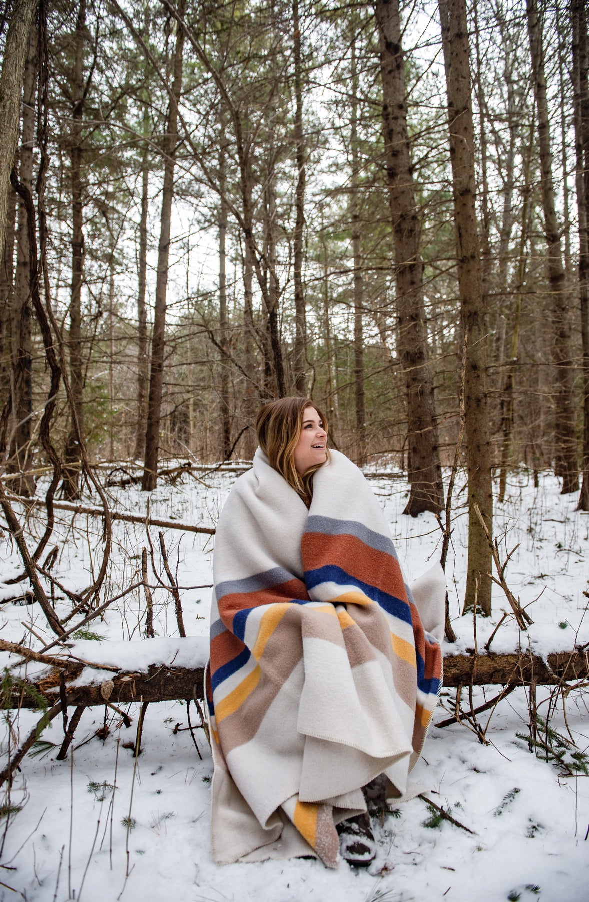 大量入荷中 Pendleton Eco-Wise Wool Easy Care Twin Blanket， Vintage Glacier 